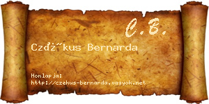Czékus Bernarda névjegykártya